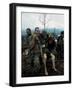 American Marines Aid a Wounded Comrade During Intense Battle for Hill 484-Larry Burrows-Framed Photographic Print