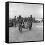 American Marines Carrying a Wounded Child to an Aid Station after the Invasion of Saipan-Peter Stackpole-Framed Stretched Canvas