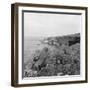 American Marines Searching Craggy Cliffs for Japanese Snipers and Island Civilians-Peter Stackpole-Framed Photographic Print