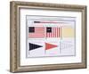 American Maritime Flags and Pennants, from a French Book of Flags, c.1819-null-Framed Giclee Print