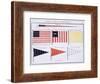 American Maritime Flags and Pennants, from a French Book of Flags, c.1819-null-Framed Giclee Print