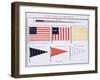 American Maritime Flags and Pennants, from a French Book of Flags, c.1819-null-Framed Giclee Print