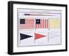 American Maritime Flags and Pennants, from a French Book of Flags, c.1819-null-Framed Giclee Print