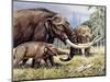 American Mastodon with Young-null-Mounted Photographic Print
