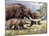 American Mastodon with Young-null-Mounted Premium Photographic Print