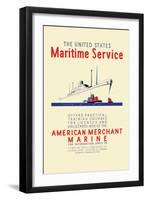 American Mechant Marine, c.1937-Richard Halls-Framed Art Print