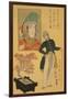 American Merchant Delighted with Miniature Cherry Tree-Sadahide Utagawa-Framed Art Print