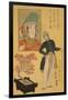 American Merchant Delighted with Miniature Cherry Tree-Sadahide Utagawa-Framed Art Print