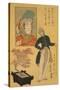 American Merchant Delighted with Miniature Cherry Tree-Sadahide Utagawa-Stretched Canvas