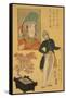 American Merchant Delighted with Miniature Cherry Tree-Sadahide Utagawa-Framed Stretched Canvas