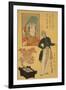 American Merchant Delighted with Miniature Cherry Tree-Sadahide Utagawa-Framed Art Print