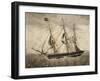 American Merchant Ship, by Giuseppe Fedi Aliprandi, 19th Century-null-Framed Giclee Print