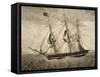 American Merchant Ship, by Giuseppe Fedi Aliprandi, 19th Century-null-Framed Stretched Canvas