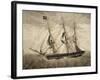 American Merchant Ship, by Giuseppe Fedi Aliprandi, 19th Century-null-Framed Giclee Print