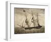 American Merchant Ship, by Giuseppe Fedi Aliprandi, 19th Century-null-Framed Giclee Print