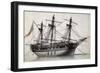 American Merchant Ship-null-Framed Giclee Print