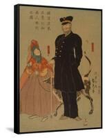 American Merchant Strolling in Yokohama, 1861-Utagawa Sadahide-Framed Stretched Canvas