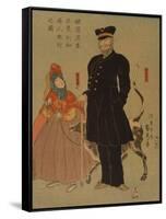 American Merchant Strolling in Yokohama, 1861-Utagawa Sadahide-Framed Stretched Canvas