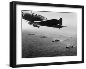 American Military Convoy in the South Atlantic Ocean-null-Framed Photo