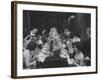 American Millionaire Paul Getty Eating Dinner with His Guests-null-Framed Photographic Print