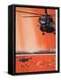 American Mine-Sweeping Helicopter-Wilf Hardy-Framed Stretched Canvas