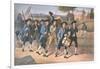 American 'Minute-Men' Marching Against the British to the Martial Music of Fife and Drum-American-Framed Giclee Print