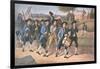 American 'Minute-Men' Marching Against the British to the Martial Music of Fife and Drum-American-Framed Giclee Print