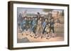 American 'Minute-Men' Marching Against the British to the Martial Music of Fife and Drum-American-Framed Giclee Print