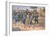 American 'Minute-Men' Marching Against the British to the Martial Music of Fife and Drum-American-Framed Giclee Print