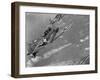 American Navy Torpedo Bombers Fly over Burning Japanese Ship During the Battle of Midway-null-Framed Premium Photographic Print