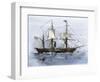 American Navy: USS Mississippi, Flagship of Mathew Perry's Expedition to Japan, 1852.-null-Framed Giclee Print