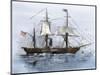 American Navy: USS Mississippi, Flagship of Mathew Perry's Expedition to Japan, 1852.-null-Mounted Giclee Print