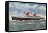 American Ocean Liner Ss United States-American School-Framed Stretched Canvas
