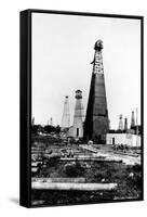 American Oil Wells in Romania-Frank George Carpenter-Framed Stretched Canvas