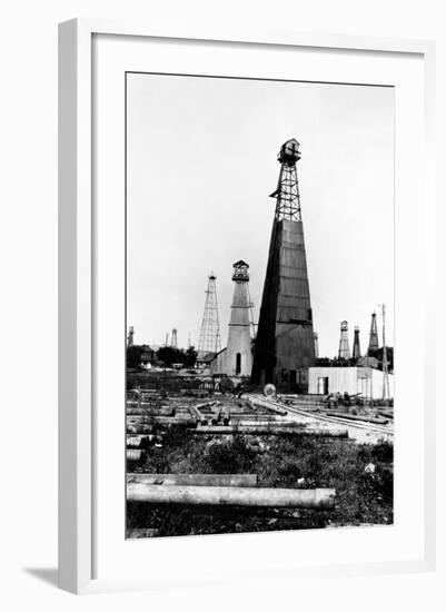 American Oil Wells in Romania-Frank George Carpenter-Framed Photographic Print