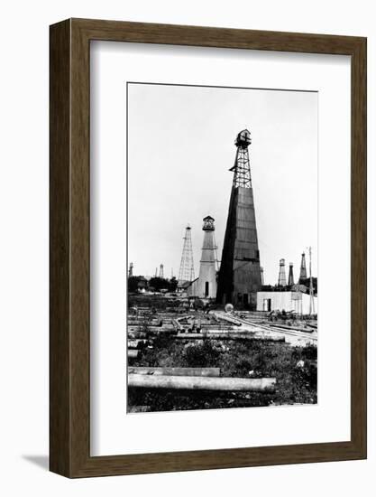 American Oil Wells in Romania-Frank George Carpenter-Framed Photographic Print