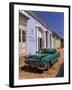 American Oldtimer in the Cobbled Streets of Trinidad, Cuba, West Indies, Caribbean, Central America-null-Framed Photographic Print