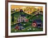 American Organic Herb Sheep Cow Farmland-Cheryl Bartley-Framed Giclee Print