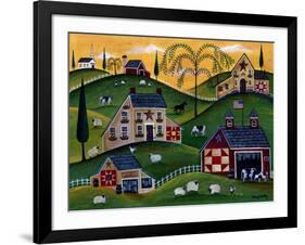 American Organic Herb Sheep Cow Farmland-Cheryl Bartley-Framed Giclee Print