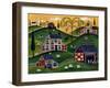 American Organic Herb Sheep Cow Farmland-Cheryl Bartley-Framed Giclee Print