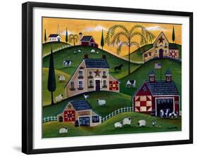 American Organic Herb Sheep Cow Farmland-Cheryl Bartley-Framed Giclee Print