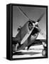 American P-47 Thunderbolt Fighter Plane and its Pilot-Dmitri Kessel-Framed Stretched Canvas