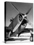 American P-47 Thunderbolt Fighter Plane and its Pilot-Dmitri Kessel-Stretched Canvas