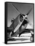 American P-47 Thunderbolt Fighter Plane and its Pilot-Dmitri Kessel-Framed Stretched Canvas