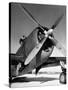 American P-47 Thunderbolt Fighter Plane and its Pilot-Dmitri Kessel-Stretched Canvas