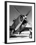 American P-47 Thunderbolt Fighter Plane and its Pilot-Dmitri Kessel-Framed Photographic Print