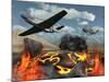 American P-51 Mustang Fighter Planes Destroy a UFO-Stocktrek Images-Mounted Photographic Print