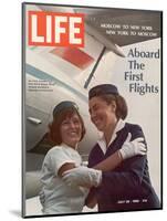 American Pan Am Stewardess Sicari Embracing Russian Aeroflot Stewardess Arutyunova, July 25, 1968-Arthur Schatz-Mounted Photographic Print