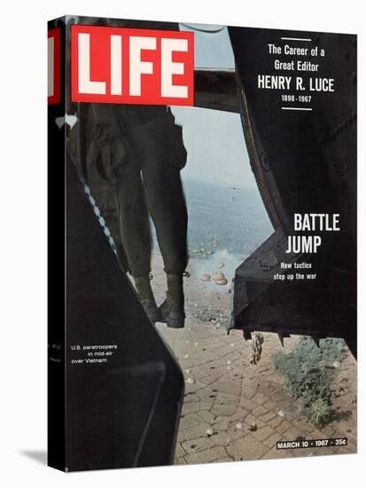American Paratroopers, 2nd Batt. 503rd Inf. Reg 173rd Airborne Brigade, Vietnam War, March 10, 1967-Co Rentmeester-Stretched Canvas