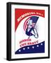 American Patriot Memorial Day Poster Greeting Card-patrimonio-Framed Art Print